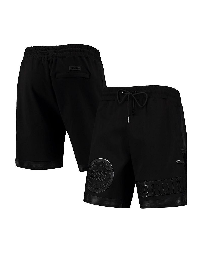 Men's Detroit Pistons Triple Black Gloss Shorts $34.10 Shorts