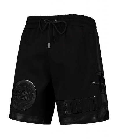 Men's Detroit Pistons Triple Black Gloss Shorts $34.10 Shorts