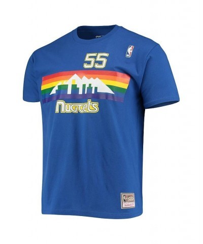 Men's Dikembe Mutombo Royal Denver Nuggets Hardwood Classics Stitch Name and Number T-shirt $28.59 T-Shirts