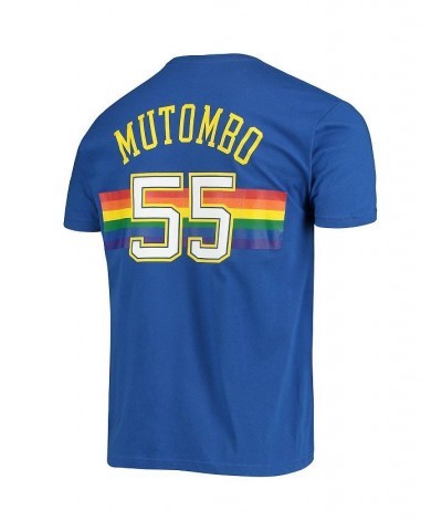 Men's Dikembe Mutombo Royal Denver Nuggets Hardwood Classics Stitch Name and Number T-shirt $28.59 T-Shirts