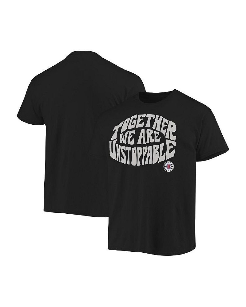 Men's Black LA Clippers Positive Message Enzyme Washed T-shirt $24.07 T-Shirts