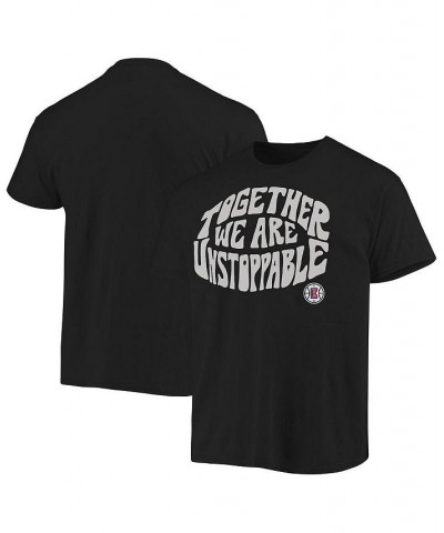 Men's Black LA Clippers Positive Message Enzyme Washed T-shirt $24.07 T-Shirts