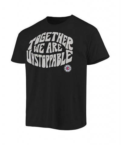 Men's Black LA Clippers Positive Message Enzyme Washed T-shirt $24.07 T-Shirts