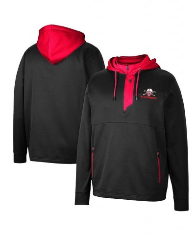 Men's Black Nebraska Huskers Luge 3.0 Quarter-Zip Hoodie $36.55 Sweatshirt