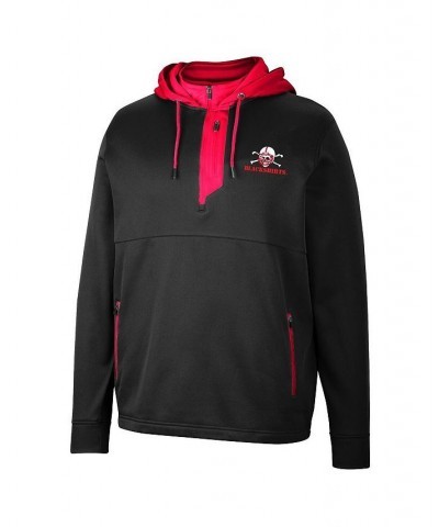 Men's Black Nebraska Huskers Luge 3.0 Quarter-Zip Hoodie $36.55 Sweatshirt