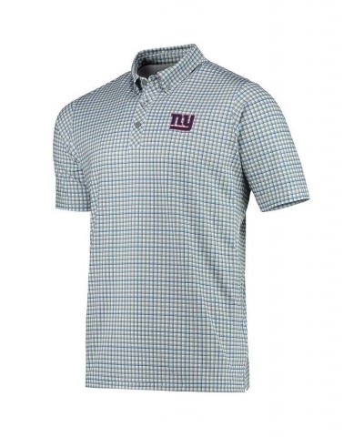 Men's Gray, Royal New York Giants Deliver Button-Down Polo Shirt $43.99 Polo Shirts