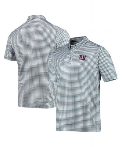 Men's Gray, Royal New York Giants Deliver Button-Down Polo Shirt $43.99 Polo Shirts