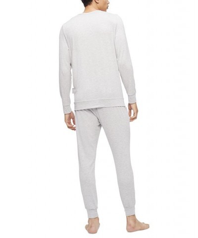 Men's Ultra Soft Modern Modal Crewneck Lounge Sweatshirt Gray $18.48 Pajama