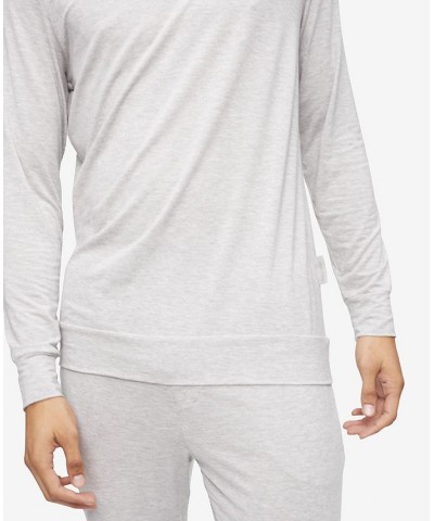 Men's Ultra Soft Modern Modal Crewneck Lounge Sweatshirt Gray $18.48 Pajama