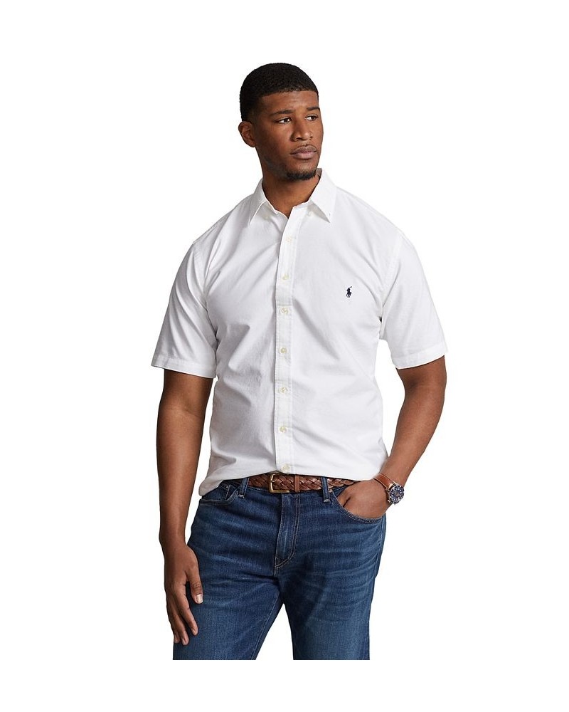 Men's Big & Tall Garment-Dyed Oxford Shirt White $56.25 Shirts