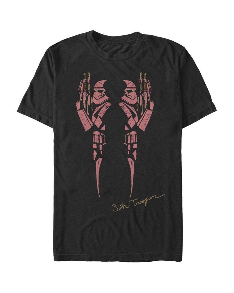 Star Wars Men's Rise Of Skywalker Double Sith Trooper Short Sleeve T-Shirt Black $18.54 T-Shirts