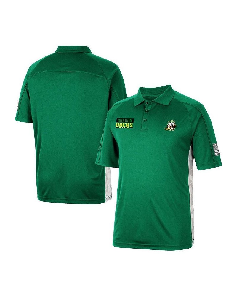 Men's Green Oregon Ducks OHT Military-Inspired Appreciation Snow Camo Polo Shirt $27.00 Polo Shirts