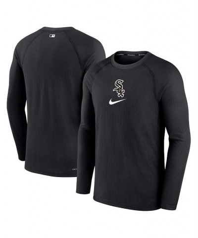 Men's Black Chicago White Sox Authentic Collection Game Raglan Performance Long Sleeve T-shirt $32.50 T-Shirts