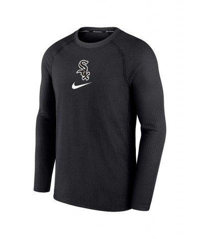 Men's Black Chicago White Sox Authentic Collection Game Raglan Performance Long Sleeve T-shirt $32.50 T-Shirts