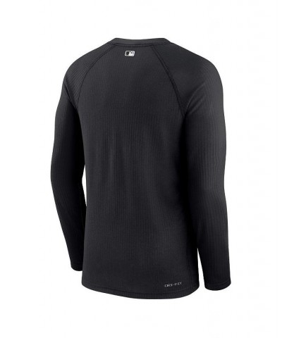 Men's Black Chicago White Sox Authentic Collection Game Raglan Performance Long Sleeve T-shirt $32.50 T-Shirts