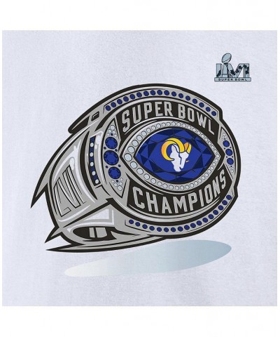 Men's Branded White Los Angeles Rams Super Bowl LVI Champions Ring T-shirt $16.92 T-Shirts