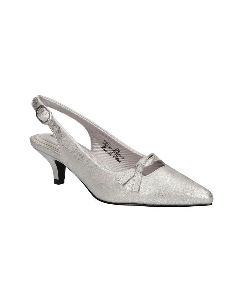 Women's Emerin Slingback Pumps Gray $35.00 Shoes