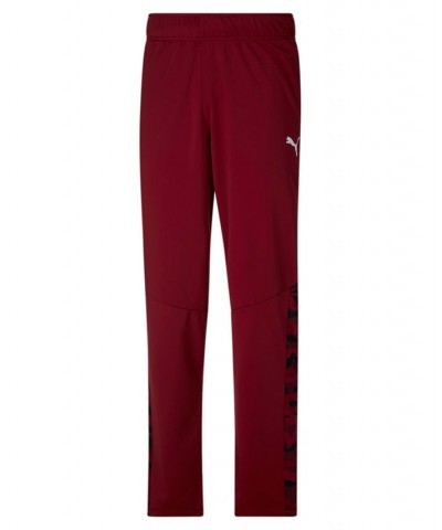 Men's Contrast Side Stripe Camo-Print Drawstring-Waist Jogger Pants Red $19.25 Pants