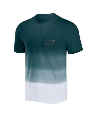 Men's NFL x Darius Rucker Collection by Midnight Green and White Philadelphia Eagles Dip Dye Pocket T-shirt $24.07 T-Shirts