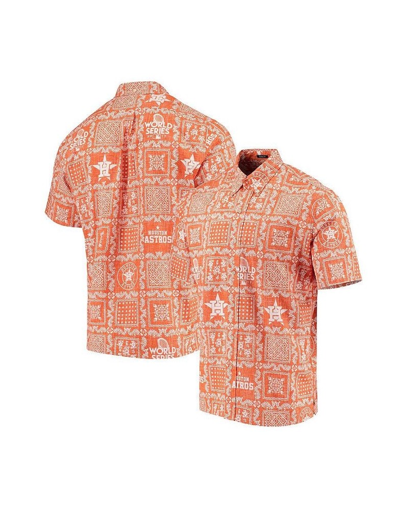 Men's Orange Houston Astros Lahaina Button-Down Shirt $36.58 Shirts