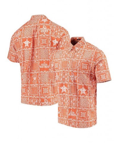 Men's Orange Houston Astros Lahaina Button-Down Shirt $36.58 Shirts