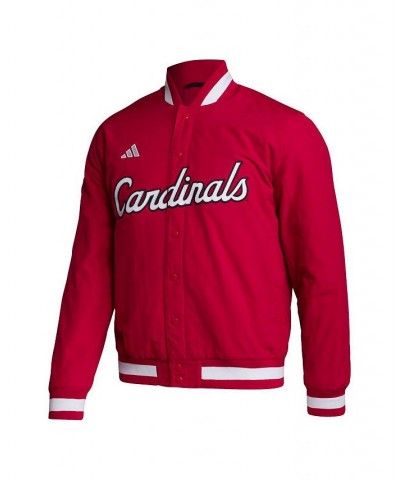 Men's Red Louisville Cardinals Baseball Coaches Full-Snap Jacket $76.50 Jackets