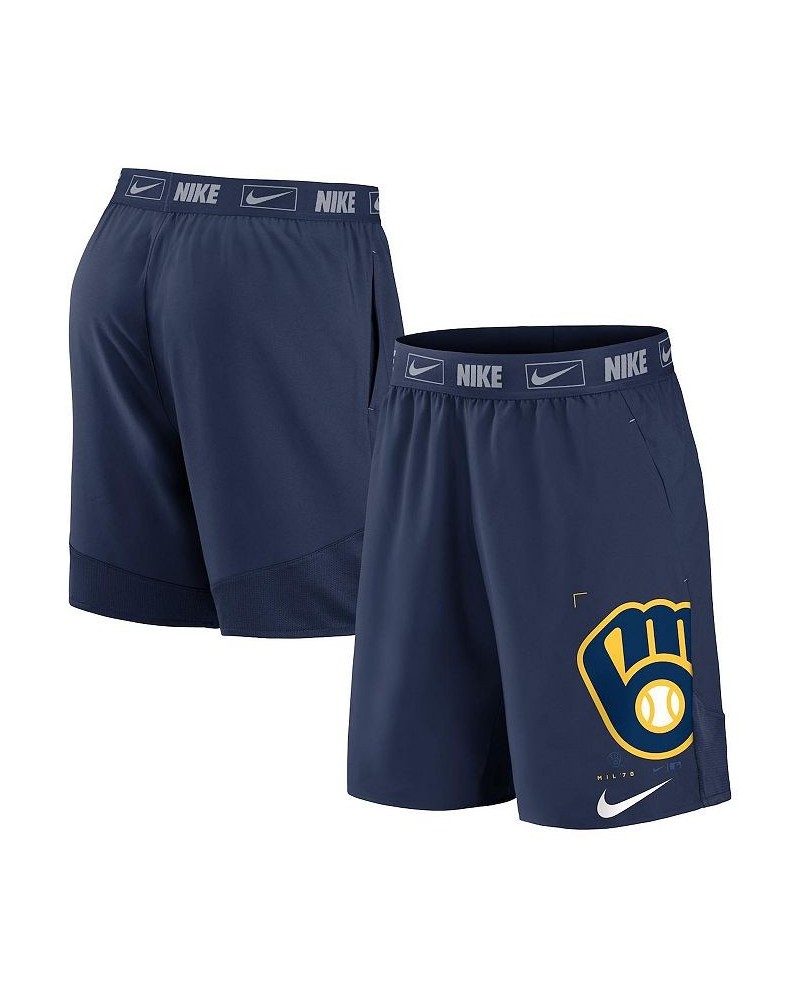 Men's Navy Milwaukee Brewers Bold Express Performance Shorts $24.20 Shorts