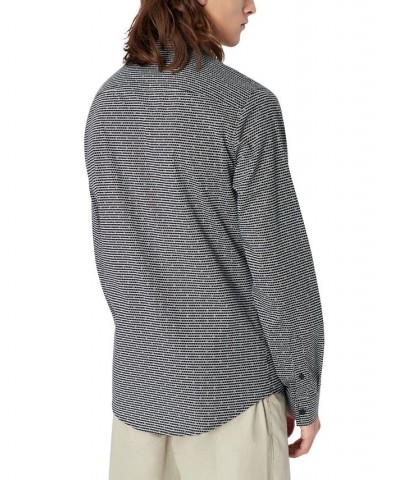 Men's Stretch Geo-Print Button-Down Shirt Black $40.00 Shirts