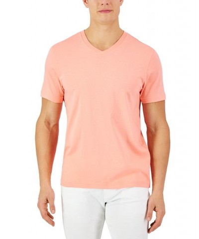 Men's Solid V-Neck T-Shirt PD15 $9.34 T-Shirts