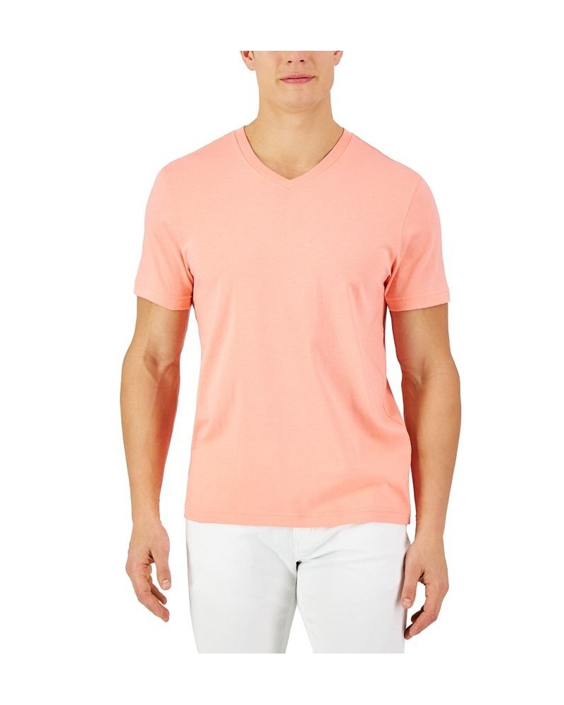 Men's Solid V-Neck T-Shirt PD15 $9.34 T-Shirts