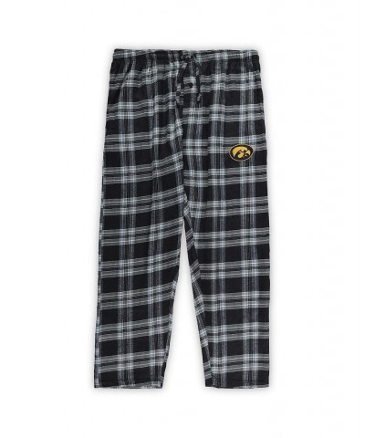 Men's Black Iowa Hawkeyes Big and Tall Plaid T-shirt and Pants Sleep Set $46.74 Pajama