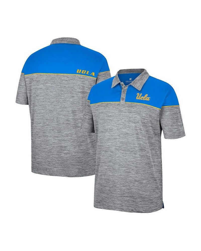 Men's Heathered Gray, Blue UCLA Bruins Birdie Polo Shirt $23.65 Polo Shirts