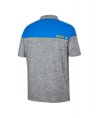 Men's Heathered Gray, Blue UCLA Bruins Birdie Polo Shirt $23.65 Polo Shirts