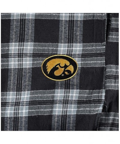 Men's Black Iowa Hawkeyes Big and Tall Plaid T-shirt and Pants Sleep Set $46.74 Pajama