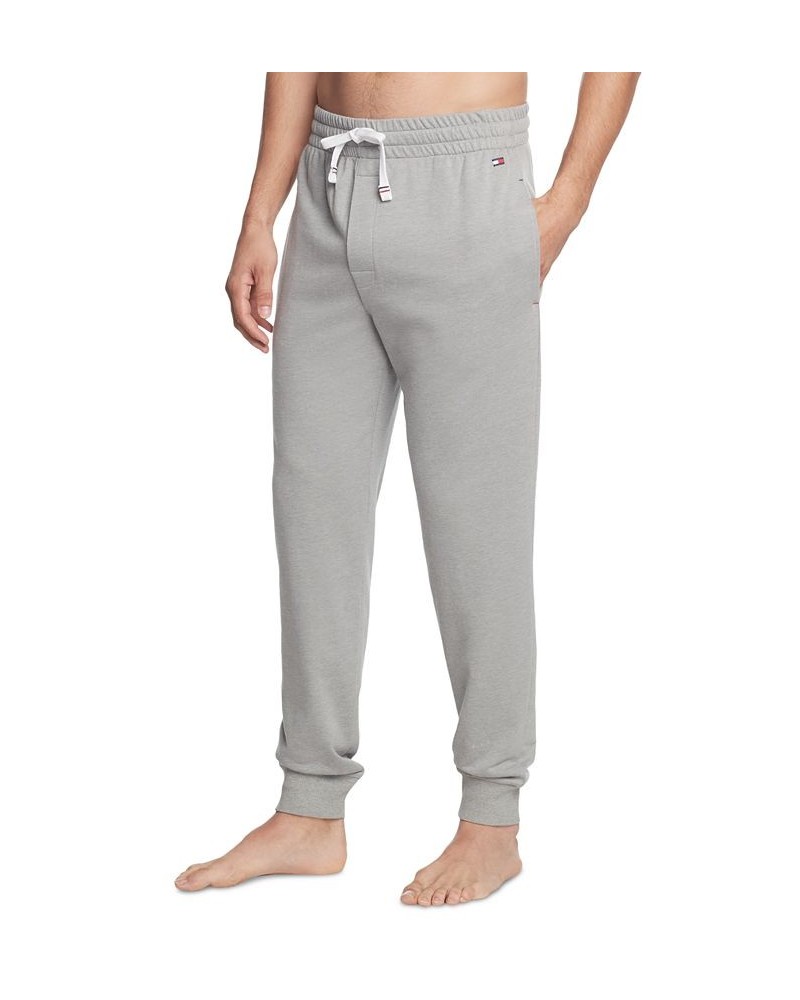 Men's Modern Essentials Tapered-Fit Embroidered Logo French Terry Joggers Gray $25.63 Pajama