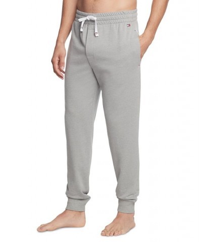 Men's Modern Essentials Tapered-Fit Embroidered Logo French Terry Joggers Gray $25.63 Pajama