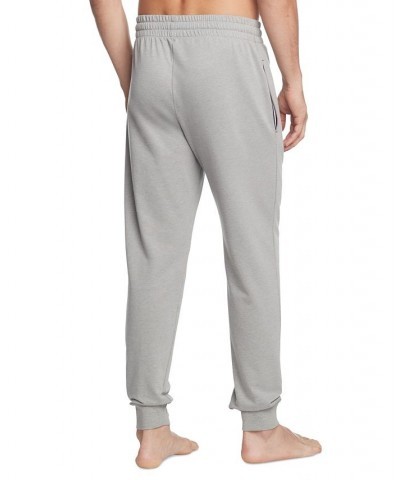 Men's Modern Essentials Tapered-Fit Embroidered Logo French Terry Joggers Gray $25.63 Pajama