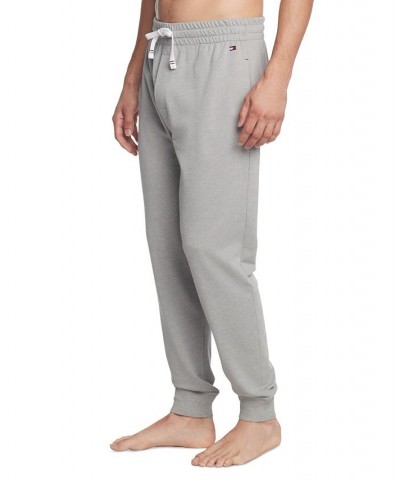 Men's Modern Essentials Tapered-Fit Embroidered Logo French Terry Joggers Gray $25.63 Pajama