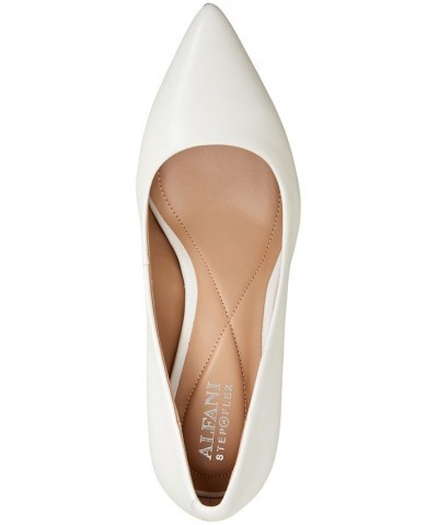 Women's Step N' Flex Jensonn Block-Heel Pumps White $36.70 Shoes