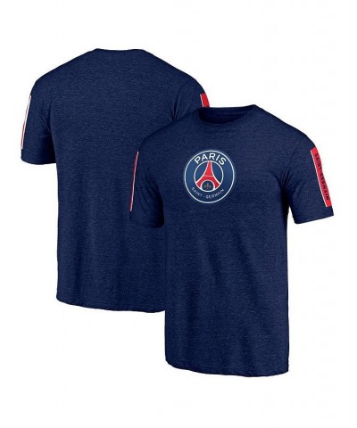 Men's Branded Heathered Navy Paris Saint-Germain Symbol Tri-Blend T-shirt $18.45 T-Shirts