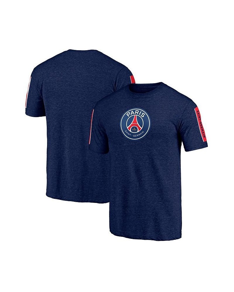 Men's Branded Heathered Navy Paris Saint-Germain Symbol Tri-Blend T-shirt $18.45 T-Shirts