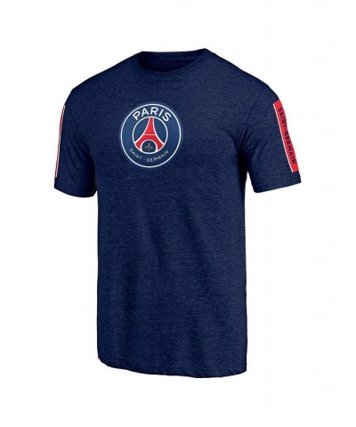 Men's Branded Heathered Navy Paris Saint-Germain Symbol Tri-Blend T-shirt $18.45 T-Shirts