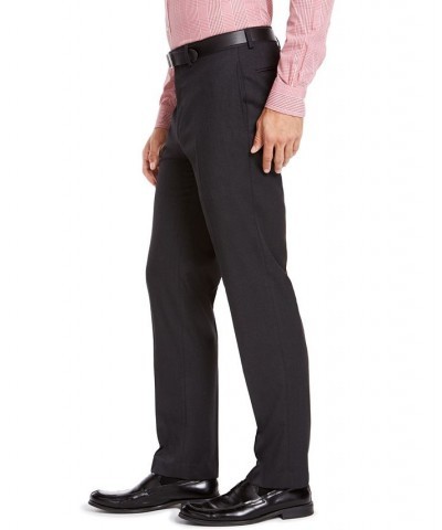 Men's Classic-Fit Medium Suit Pants Charcoal Sharkskin $28.80 Suits