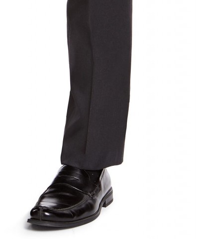 Men's Classic-Fit Medium Suit Pants Charcoal Sharkskin $28.80 Suits