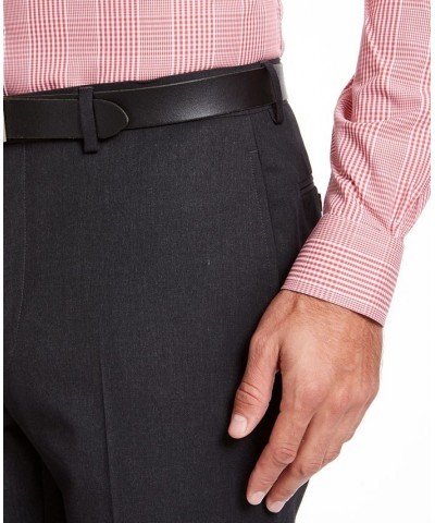 Men's Classic-Fit Medium Suit Pants Charcoal Sharkskin $28.80 Suits