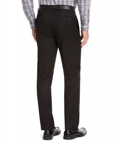 Men's Classic-Fit Medium Suit Pants Charcoal Sharkskin $28.80 Suits