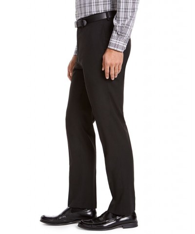 Men's Classic-Fit Medium Suit Pants Charcoal Sharkskin $28.80 Suits