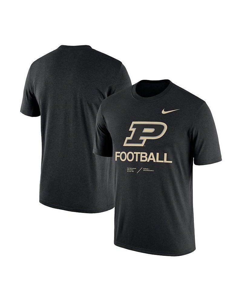 Men's Heathered Black Purdue Boilermakers Team Football Legend T-shirt $19.35 T-Shirts