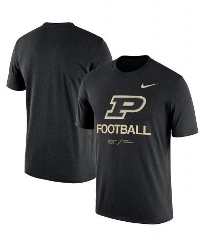 Men's Heathered Black Purdue Boilermakers Team Football Legend T-shirt $19.35 T-Shirts