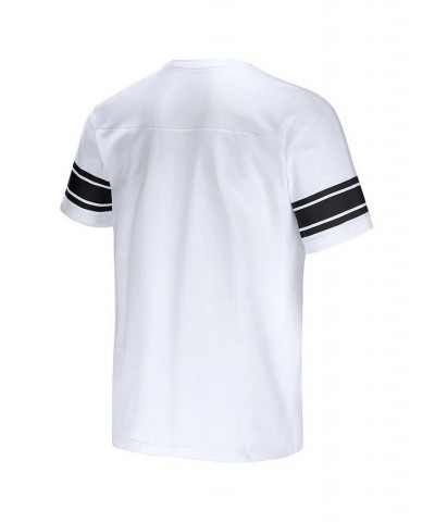 Men's NFL x Darius Rucker Collection by White Baltimore Ravens Football Striped T-shirt $23.52 T-Shirts